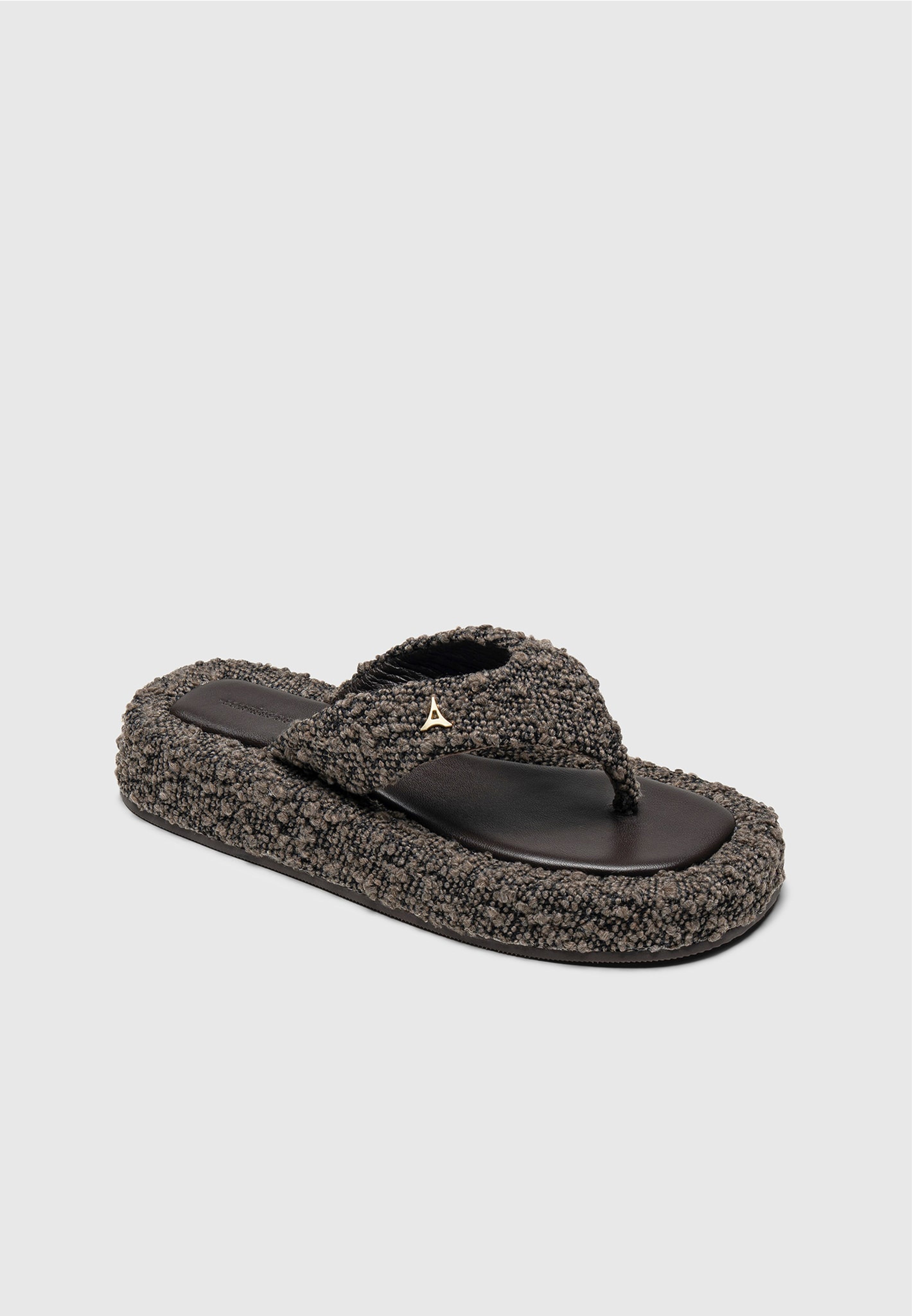 Rosalie - Boucle Flatform Sandals - Brown