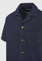 Carl - Boxy Denim Revere Shirt - Indigo