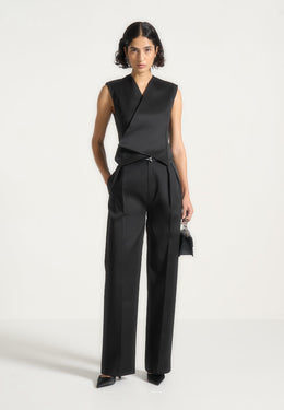 julie-sateen-tailored-twin-pleat-pants-black