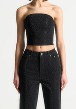 rhinestone-eiffel-denim-bandeau-corset-top-black