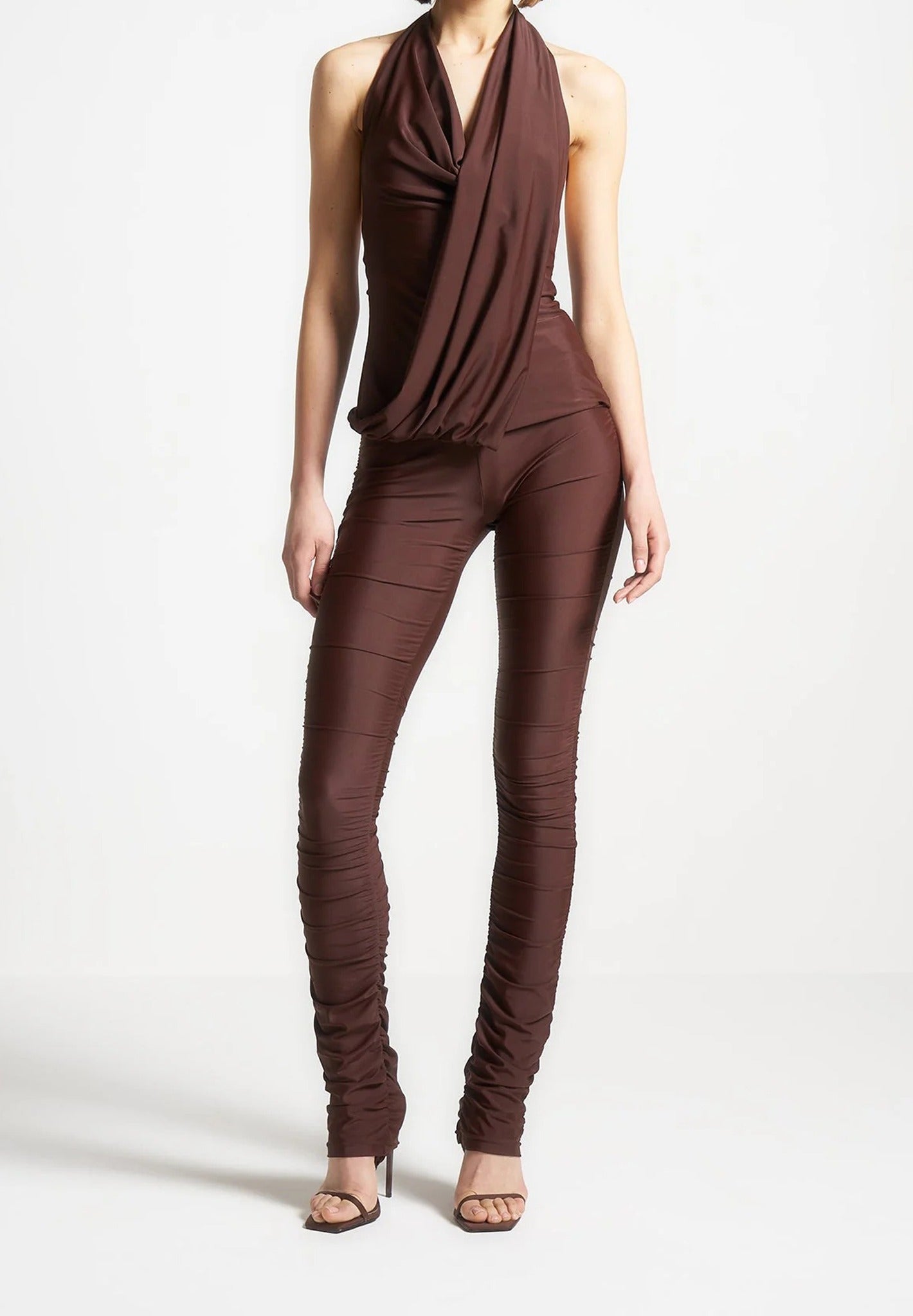 ruched-fit-and-flare-leggings-brown 