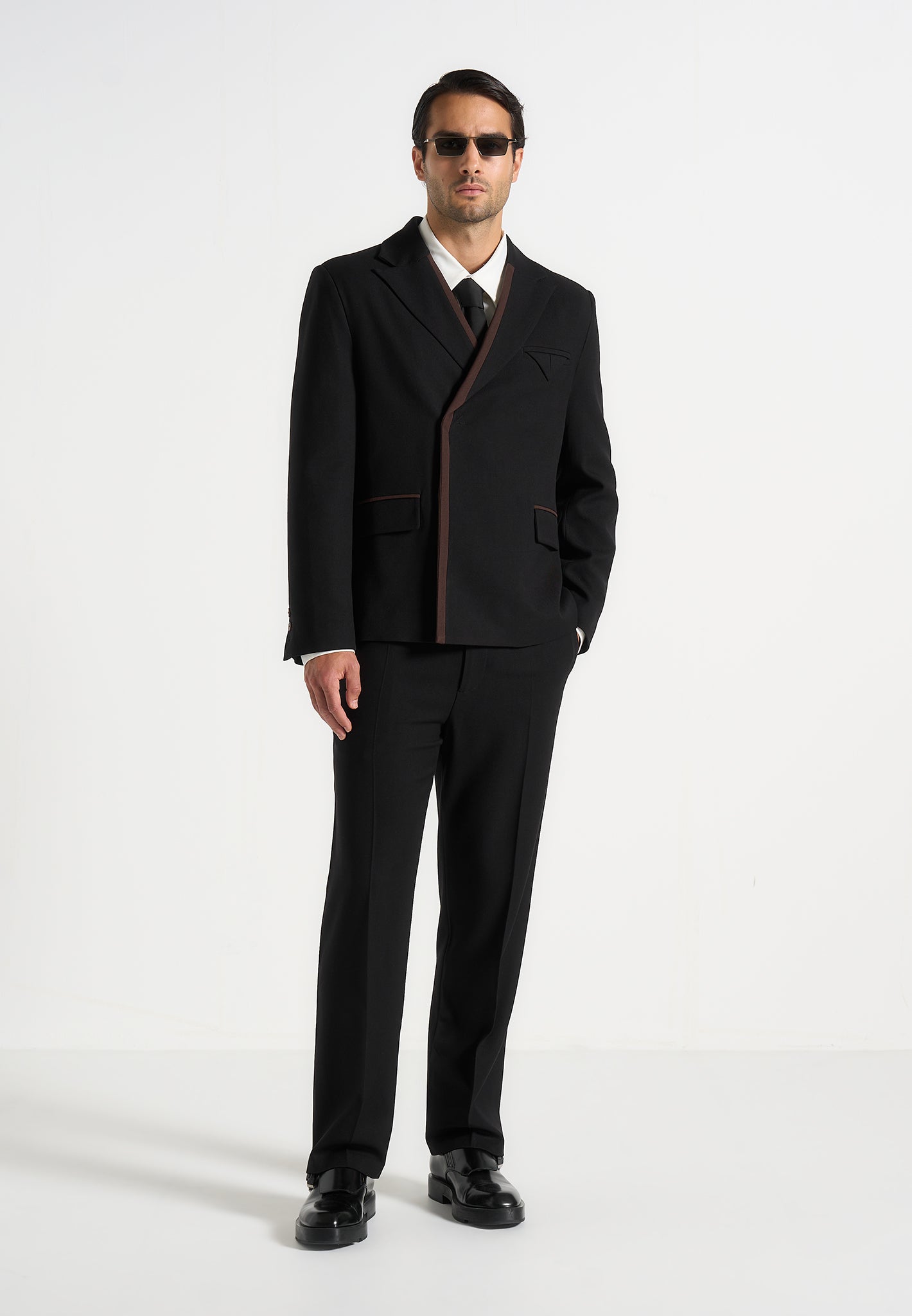Joseph - Regular Fit Tailored Trousers - Black 