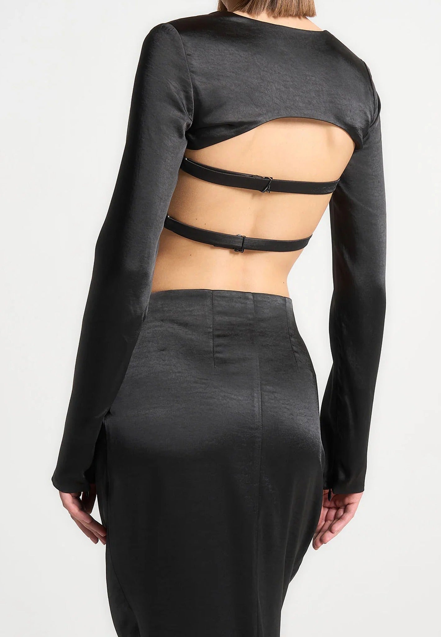 satin-drape-bandeau-bolero-top-black 