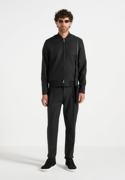 Sami - Tailored Bomber Jacket - Black