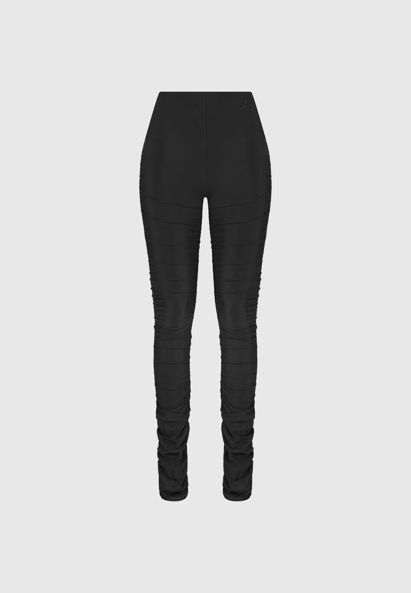 Ruched Fit and Flare Leggings - Black