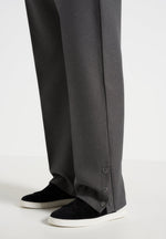 Boris - Relaxed Fit Tailored Button Cuff Trousers - Grey