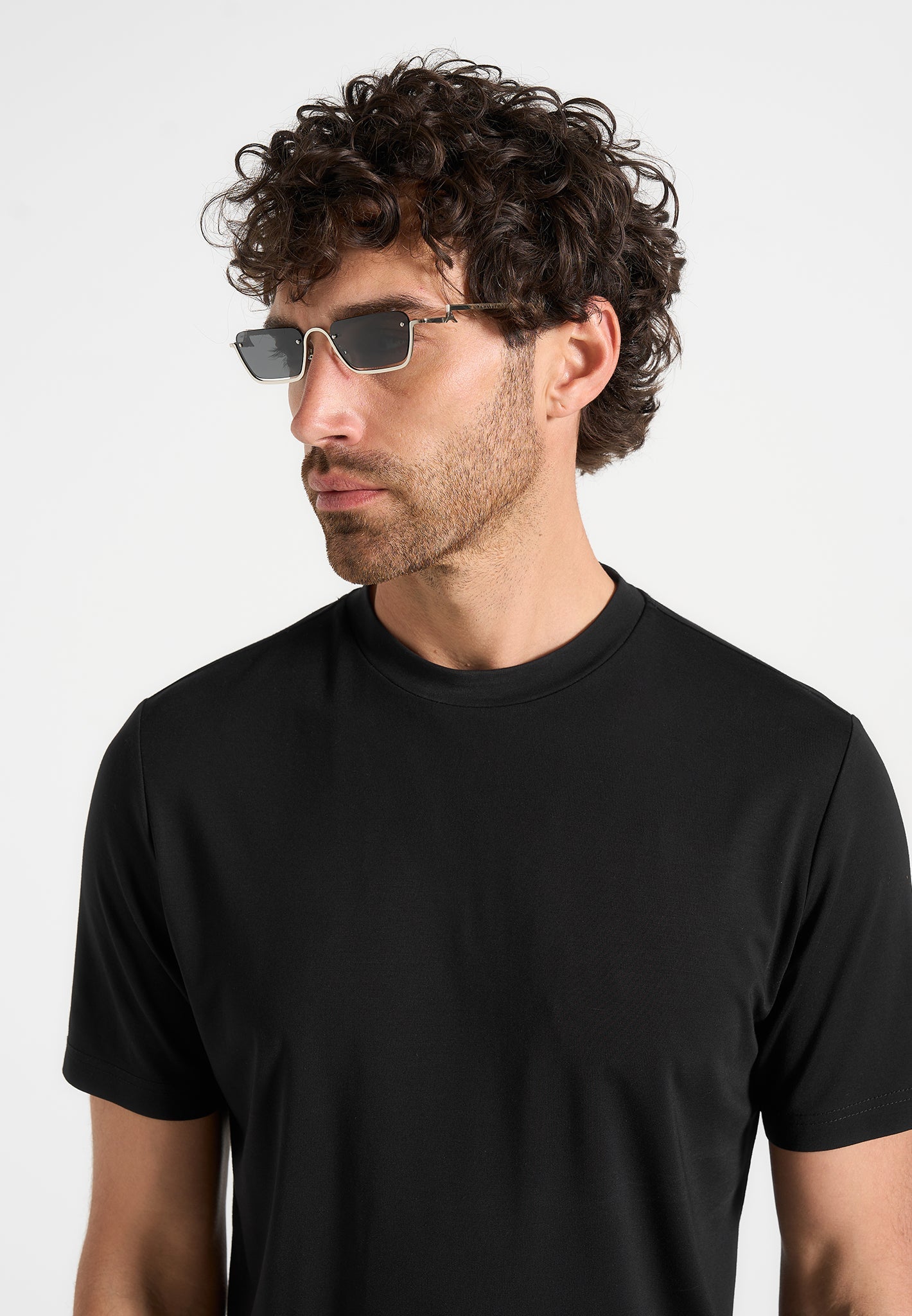 Kai - Rectangular Frameless Sunglasses - Silver 