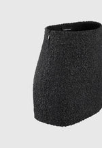 Boucle Mini Skirt - Black