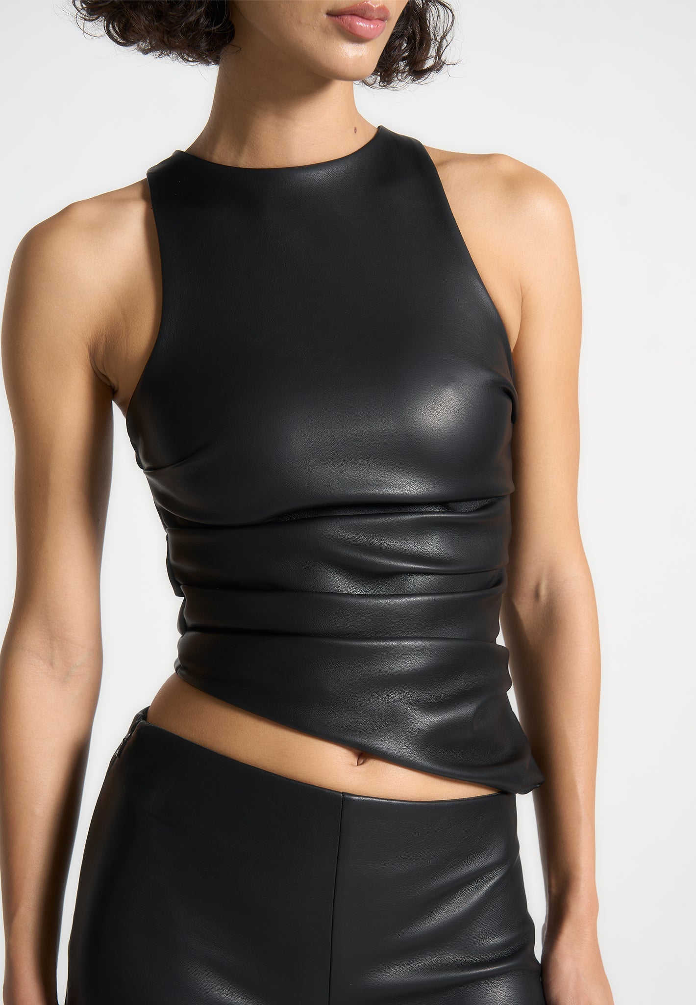 leather-asymmetric-tacked-racer-top-black 
