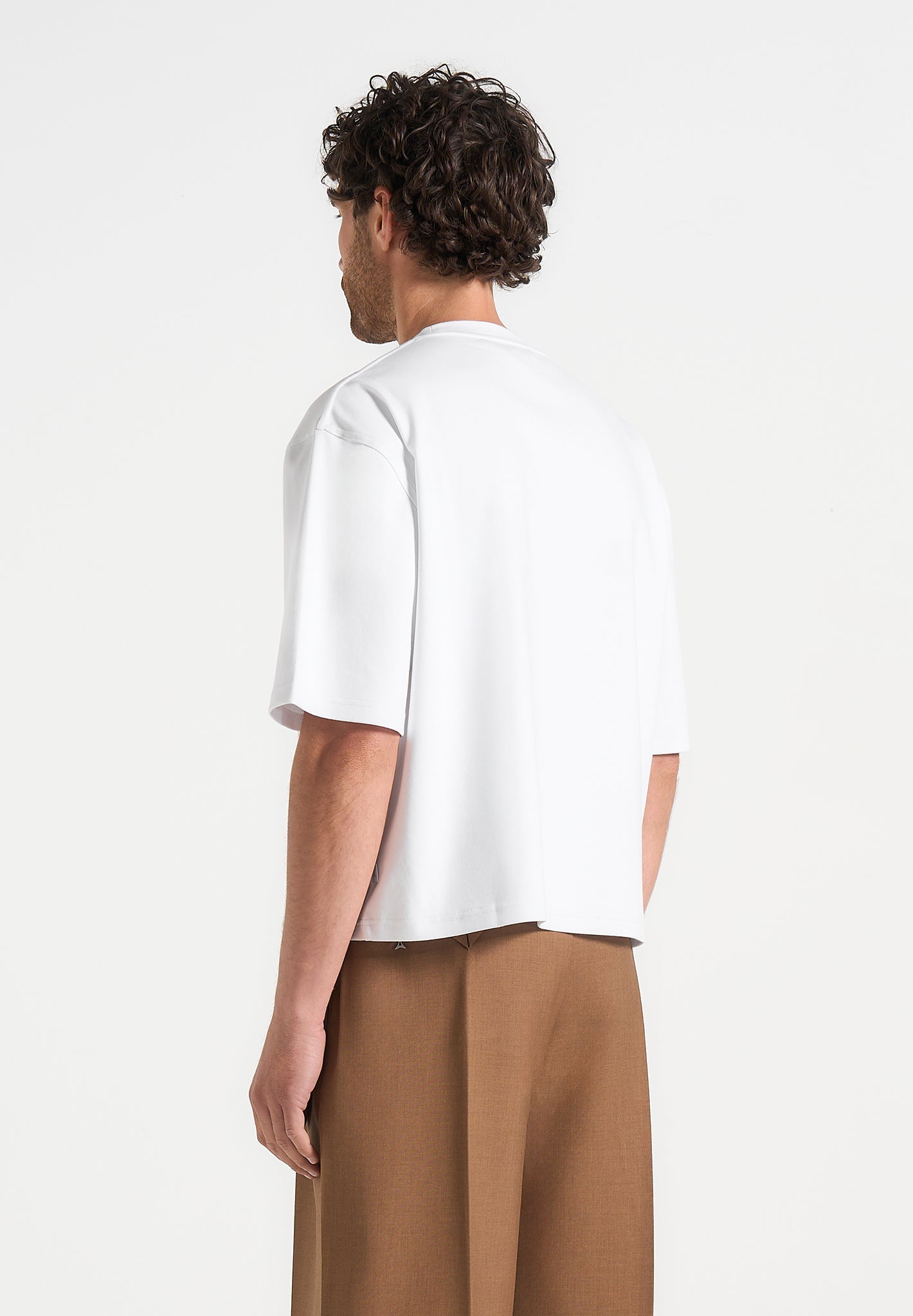 Léon - Boxy Cropped T-Shirt - White