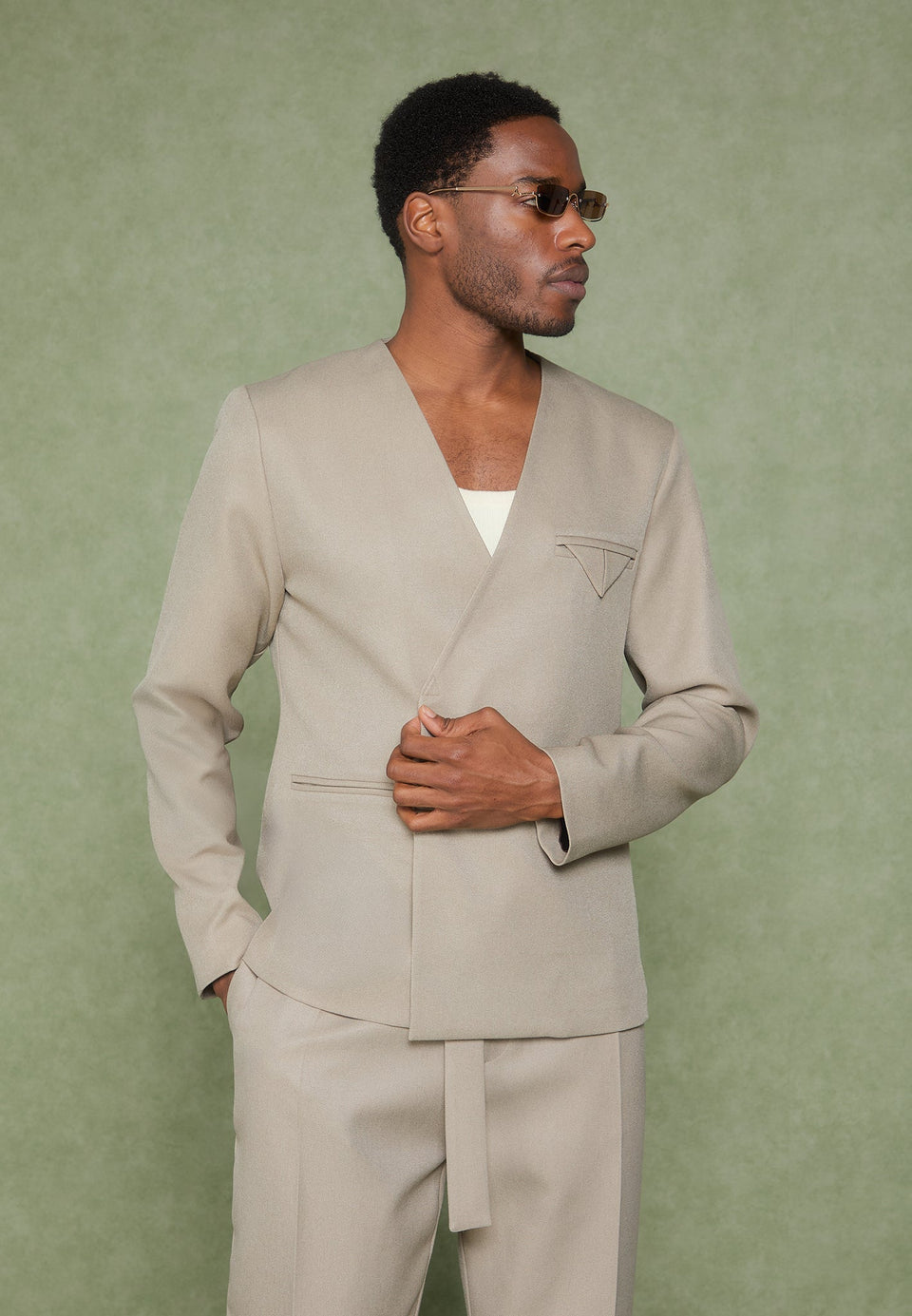 colin-collarless-double-breasted-minimal-blazer-beige