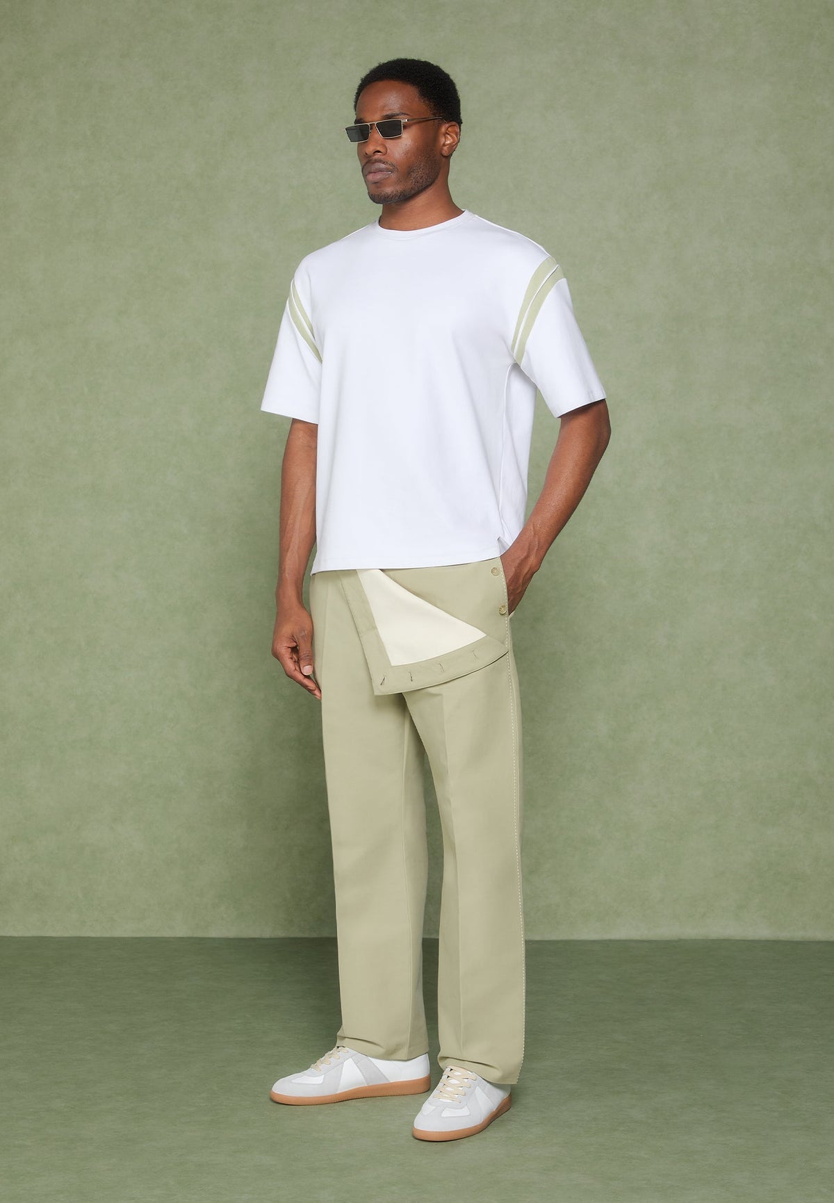Henri - Foldover Pants - Sage