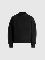 Chris - Brushed Wool Knit Jumper - Black