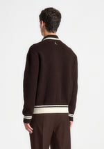 Julien - Classic Combed Cotton Knit Cardigan - Brown