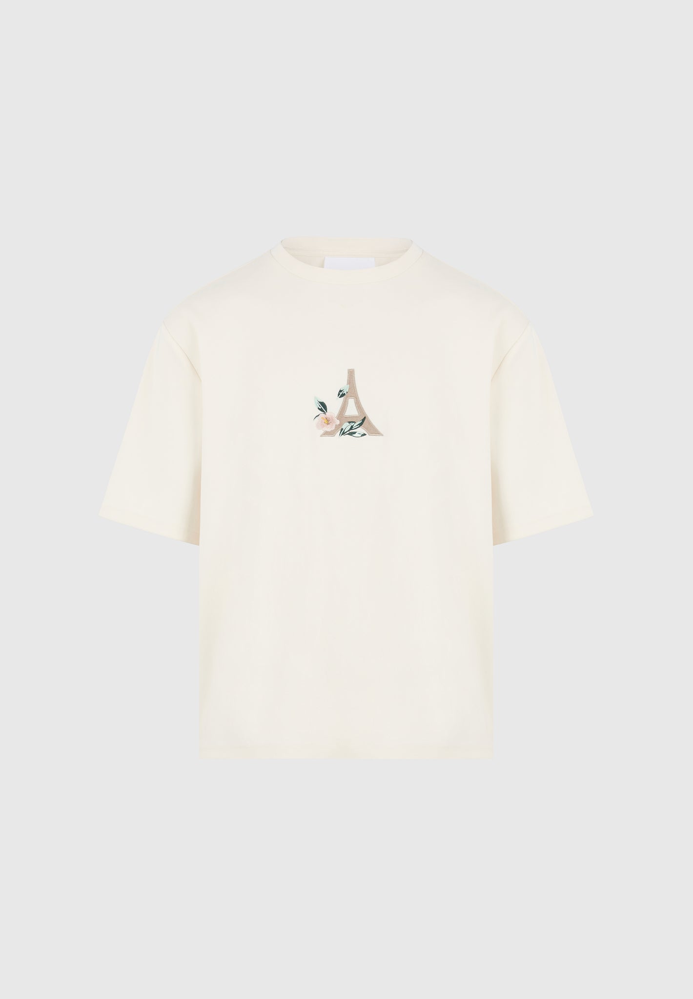 Thierry - Floral Eiffel Cotton T-Shirt - Cream