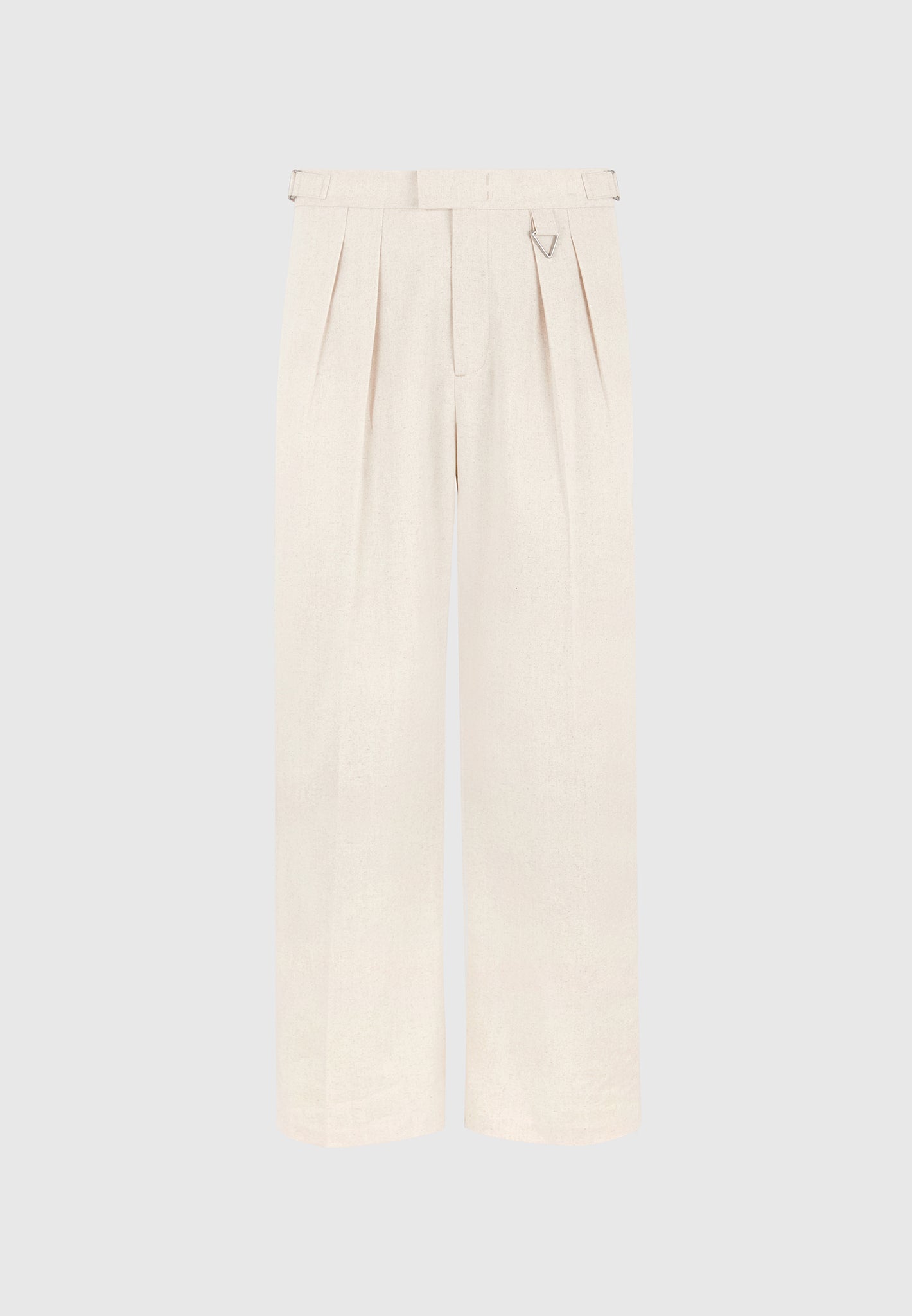 Pierre - Relaxed Fit Linen Pleated Trousers - Natural