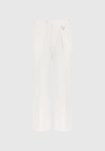 Pierre - Relaxed Fit Linen Pleated Trousers - White