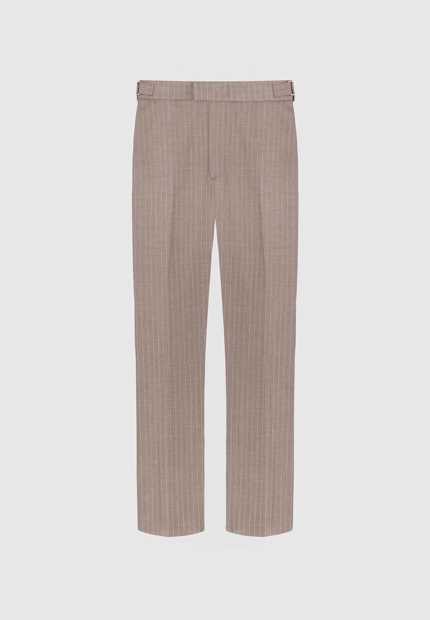 Joseph - Regular Fit Pinstripe Tailored Trousers - Taupe