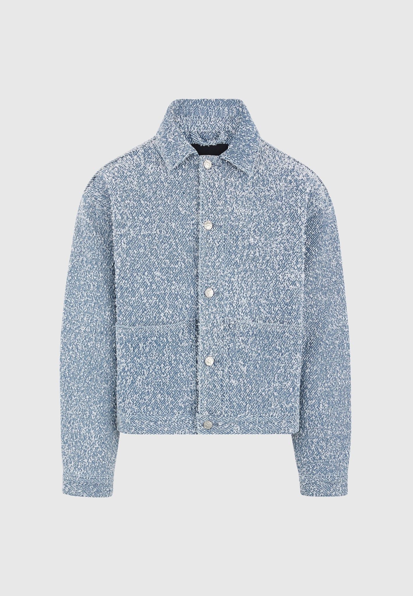 Damien - Boucle Jacket with Back Pleat - Blue