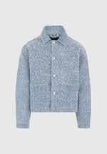 Damien - Boucle Jacket with Back Pleat - Blue