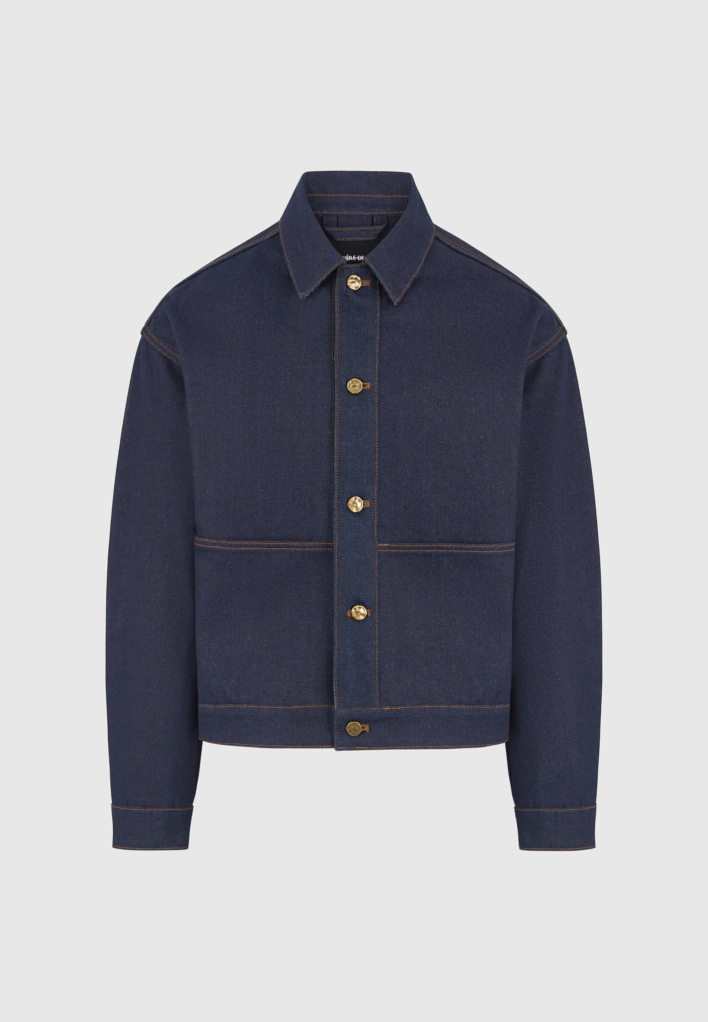 Damien - Denim Jacket with Back Pleat - Indigo