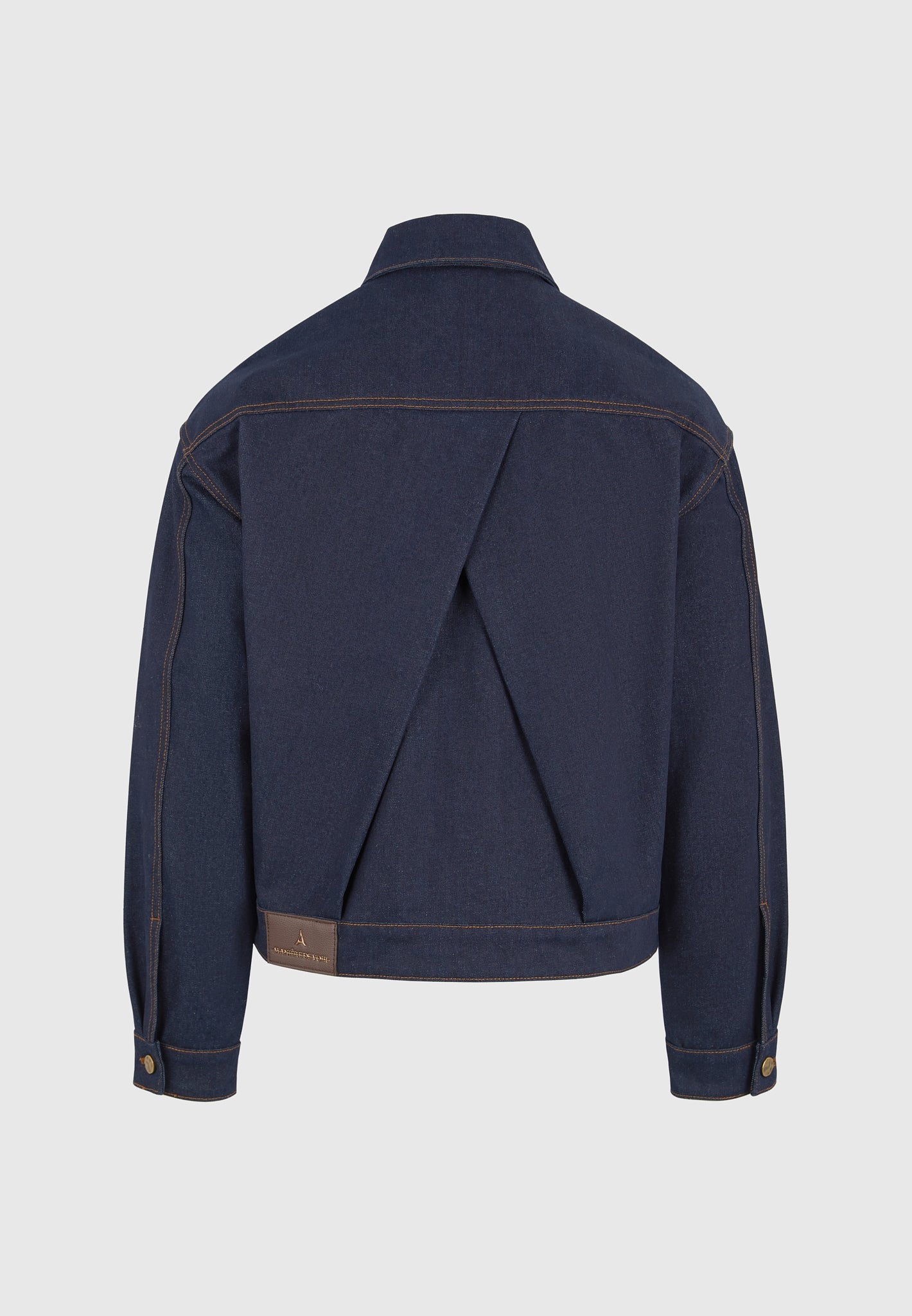 Damien - Denim Jacket with Back Pleat - Indigo