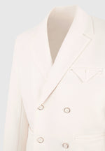 Didier - Double Breasted Tailored Suit Jacket - Cream