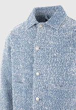 Damien - Boucle Jacket with Back Pleat - Blue