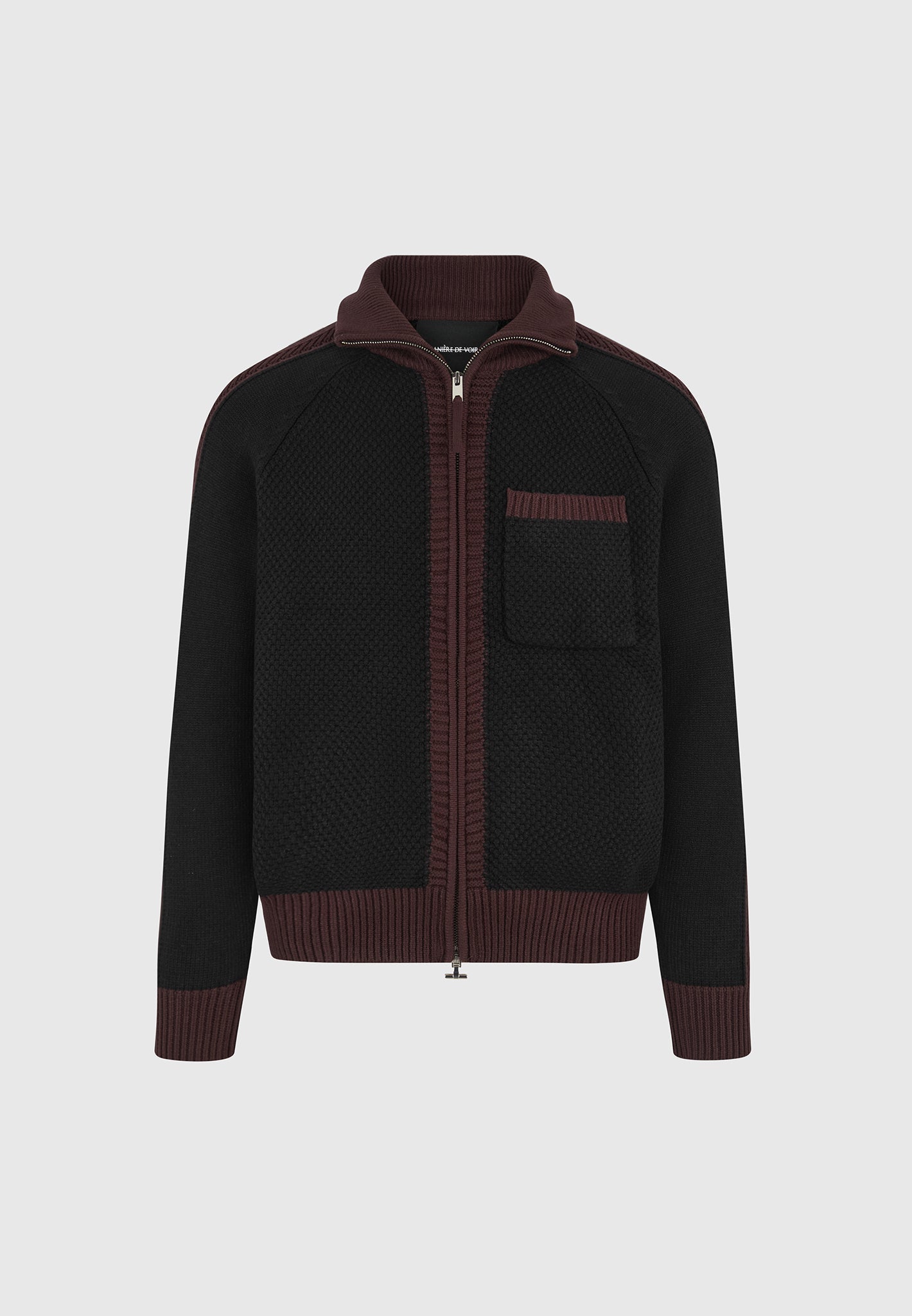 rene-colour-block-zip-through-cardigan-black-brown