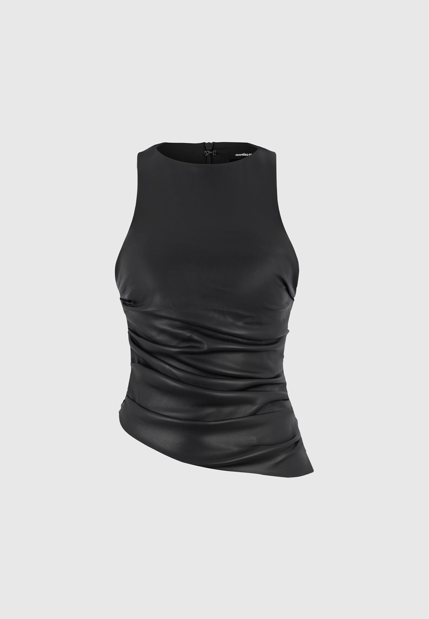 leather-asymmetric-tacked-racer-top-black