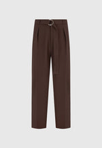 relaxed-fit-textured-belted-tailored-trousers-brown
