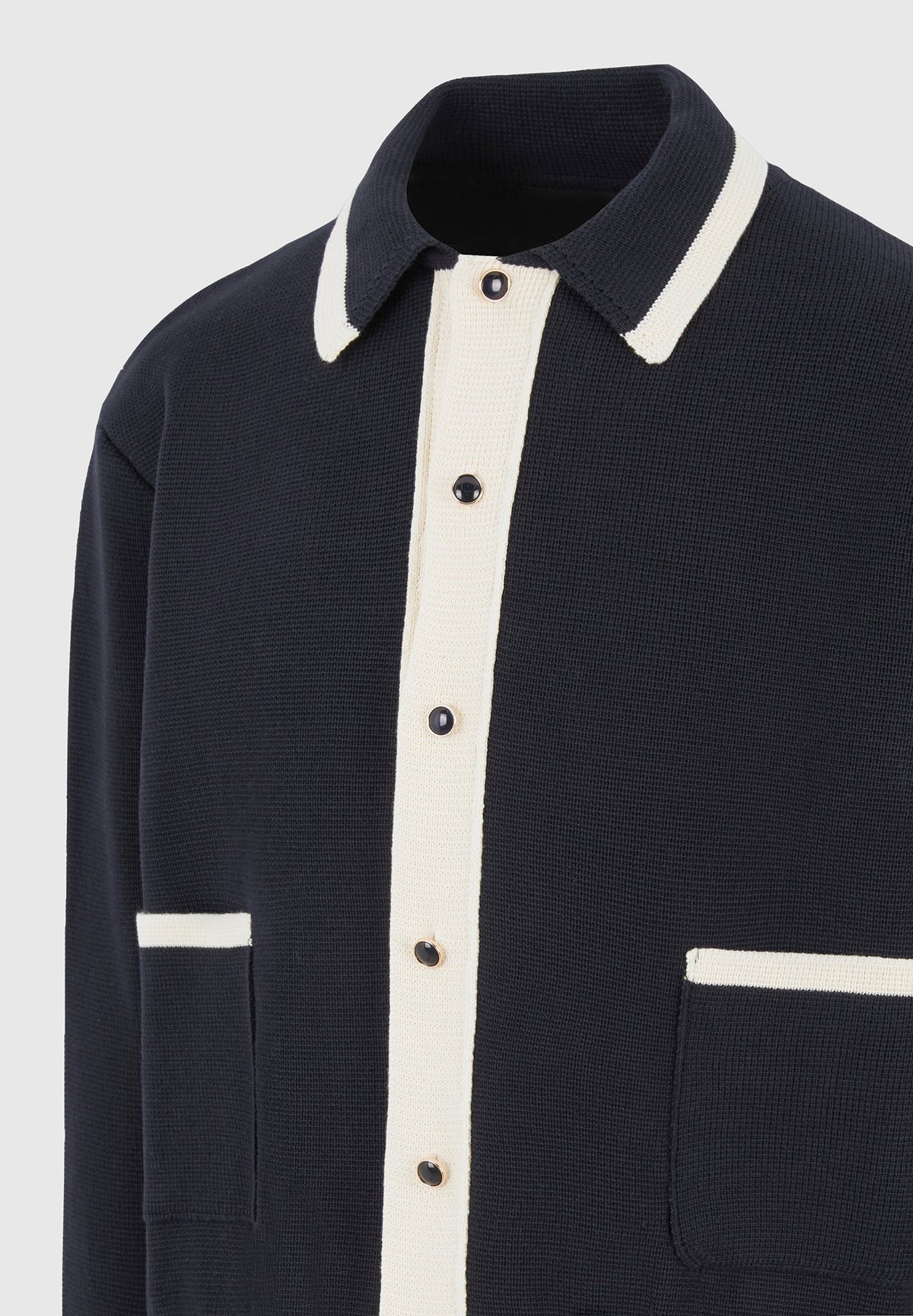 Julien - Classic Combed Cotton Knit Cardigan - Navy