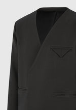 collarless-double-breasted-minimal-blazer-black