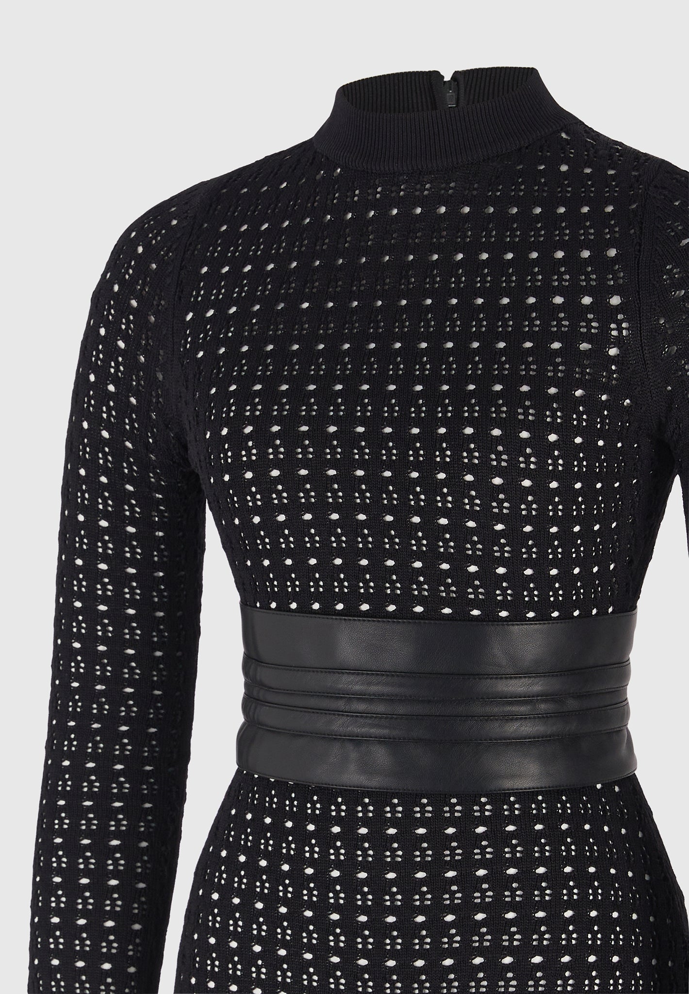 pointelle-knit-jumpsuit-with-belt-black