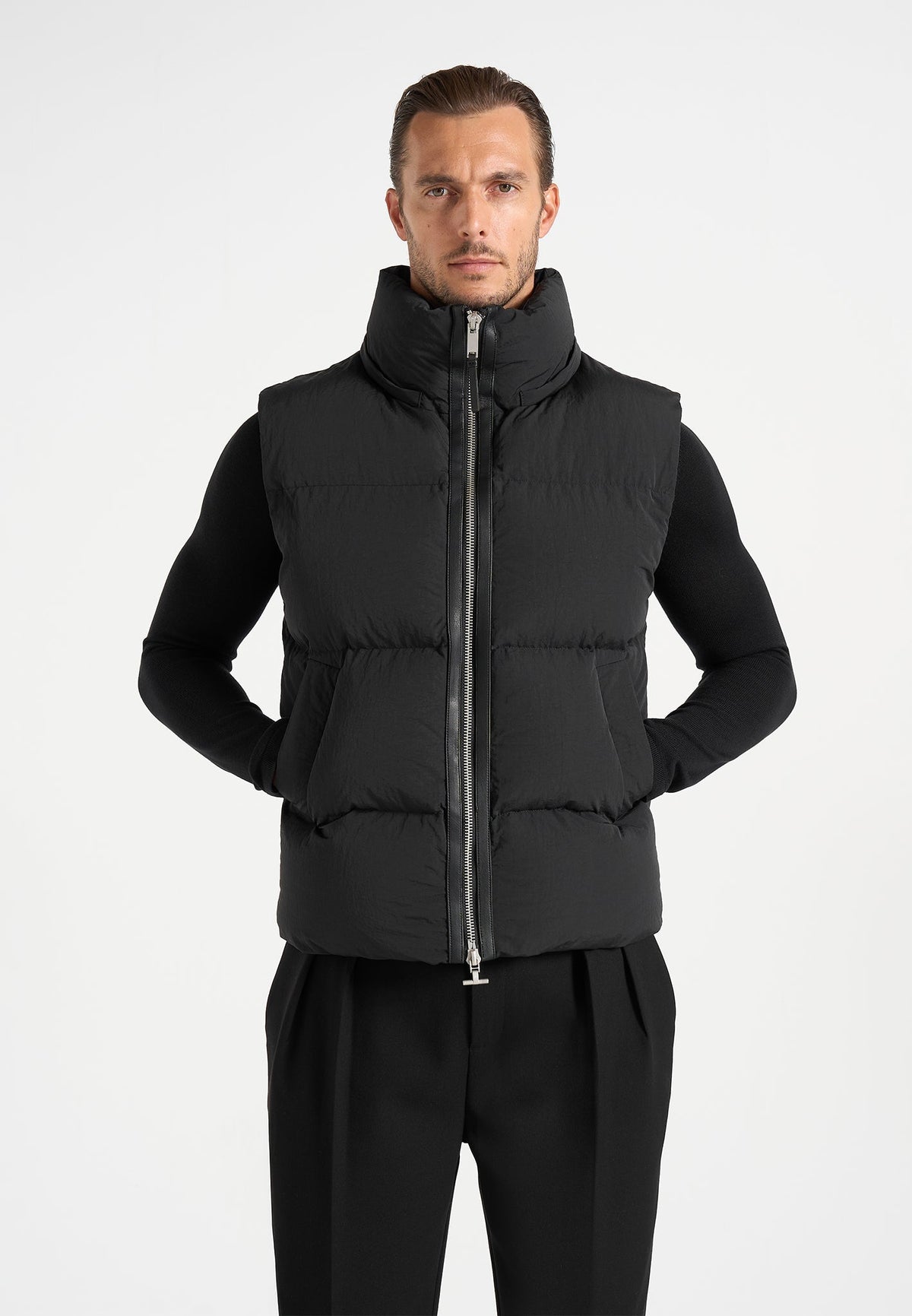 Eric - 2-in-1 Puffer/Gilet Jacket - Black