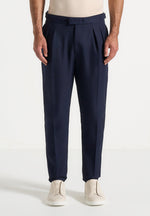 Hubert - Slim Fit Tailored Trousers - Navy