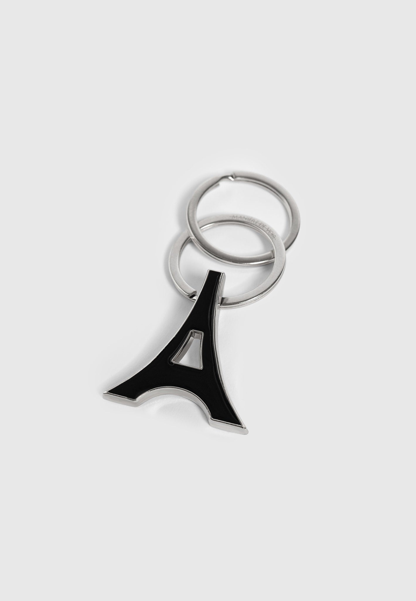 eiffel-enamel-key-ring-black-silver 