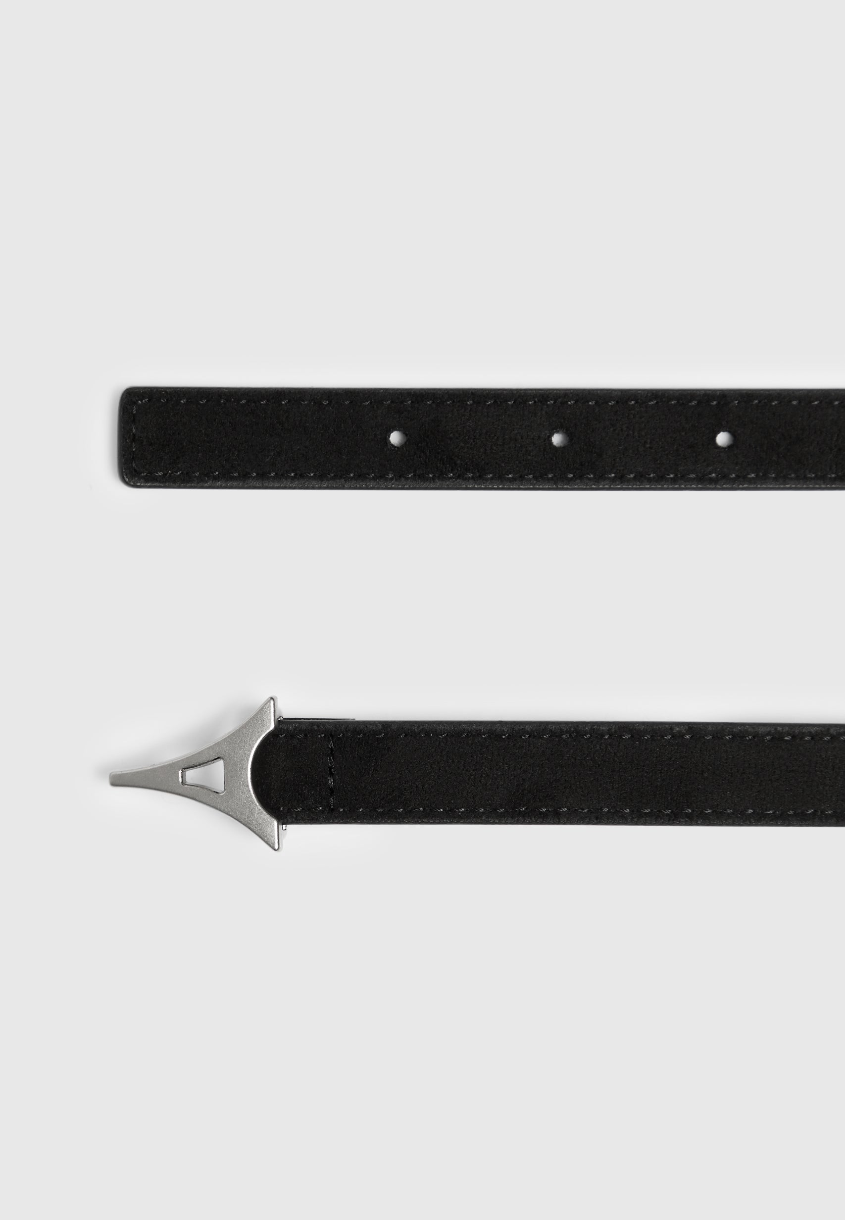 eiffel-slim-suede-belt-black-silver 