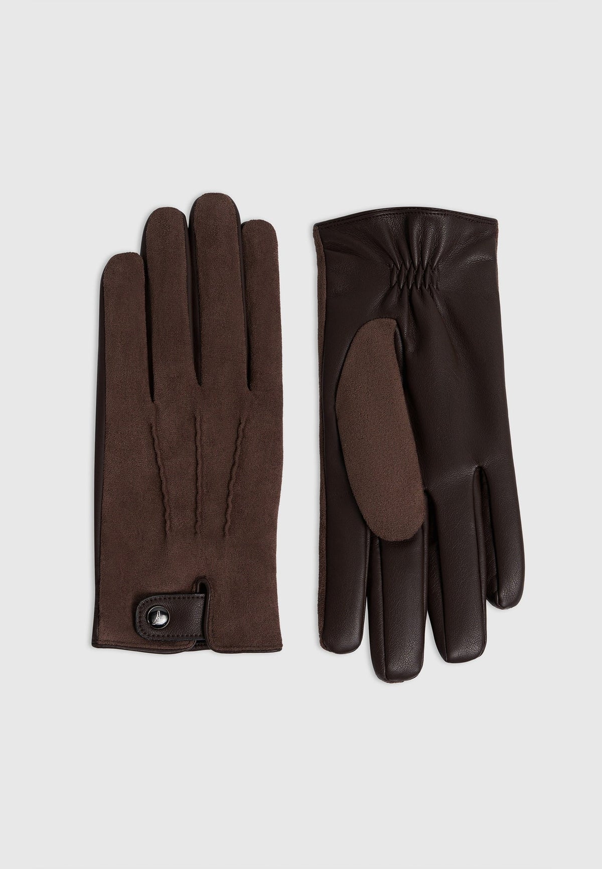 Mario - Vegan Suede Gloves - Brown
