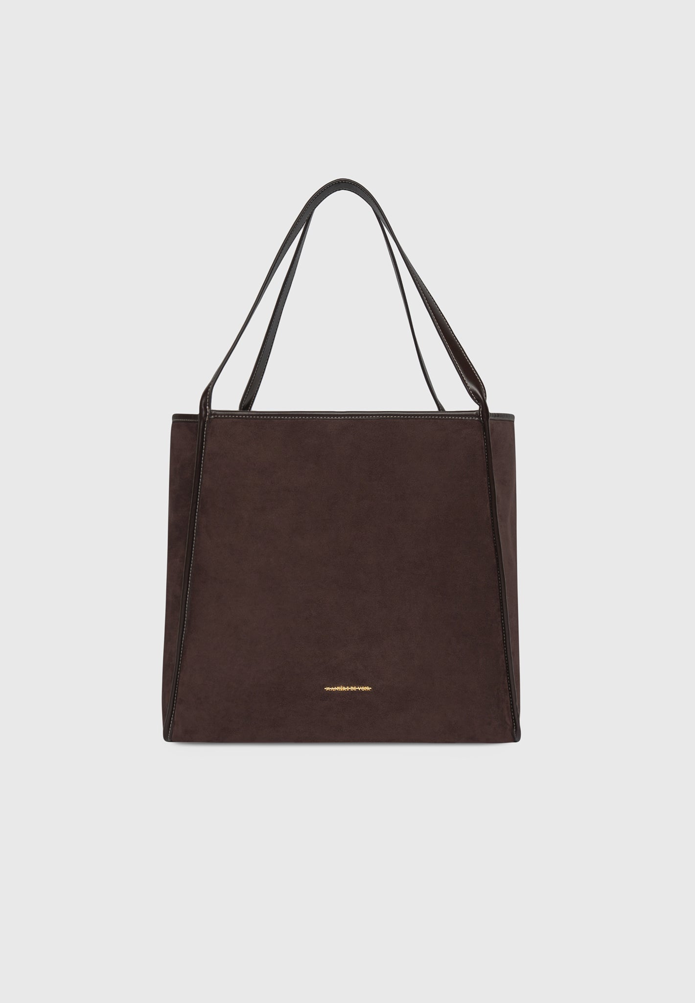 Dakota - Unisex Reversible Leather & Suede Tote Bag - Brown 