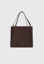Dakota - Unisex Reversible Leather & Suede Tote Bag - Brown