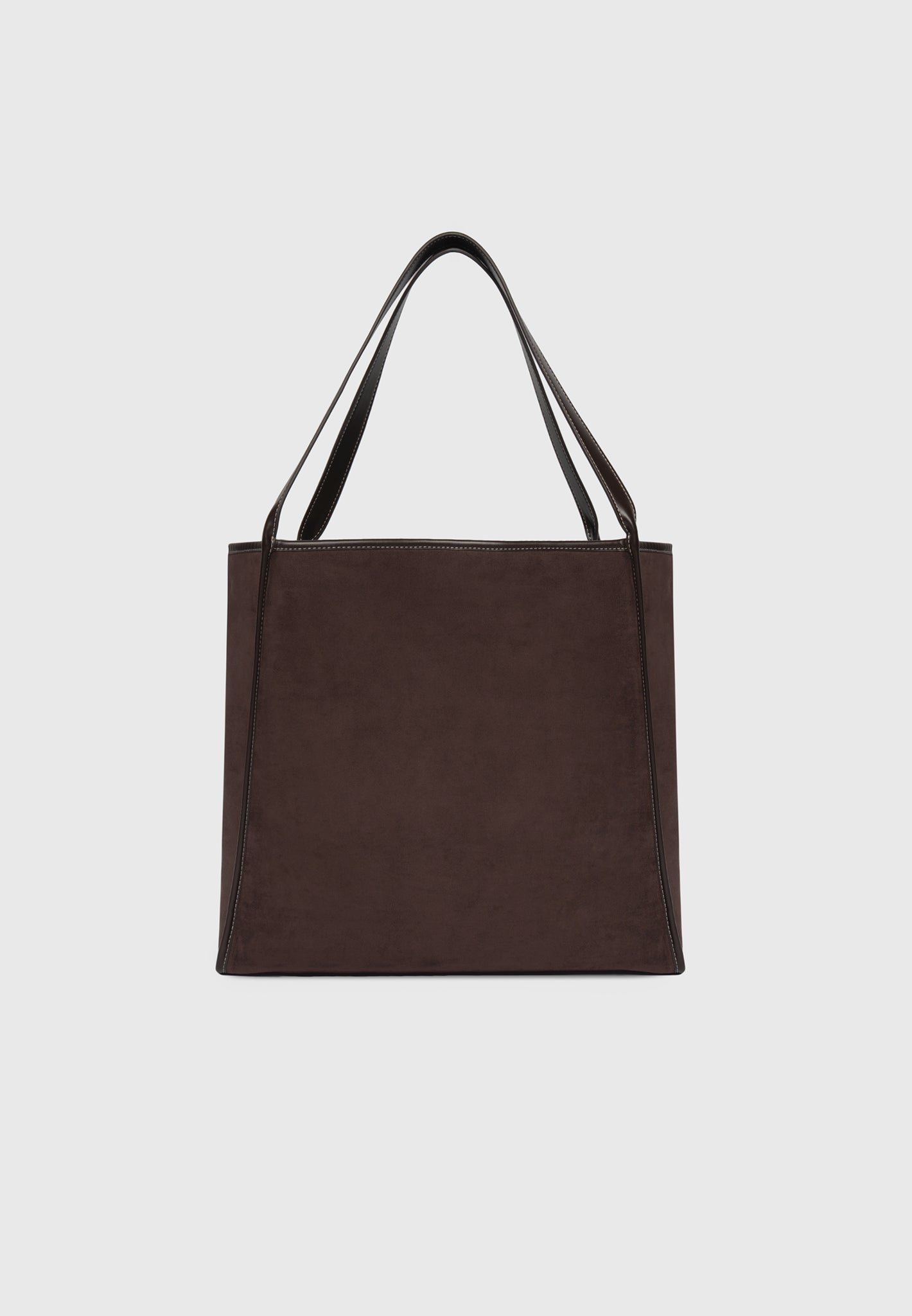 Dakota - Unisex Reversible Leather & Suede Tote Bag - Brown