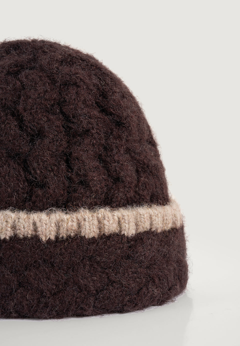Otis - Waffle Knit Beanie - Brown