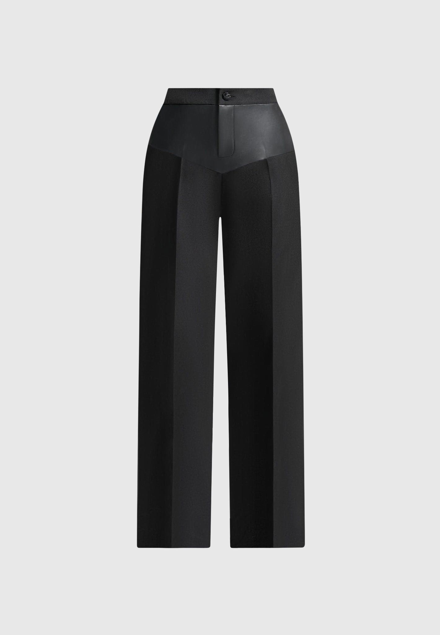 blanche-leather-panel-tailored-trousers-black