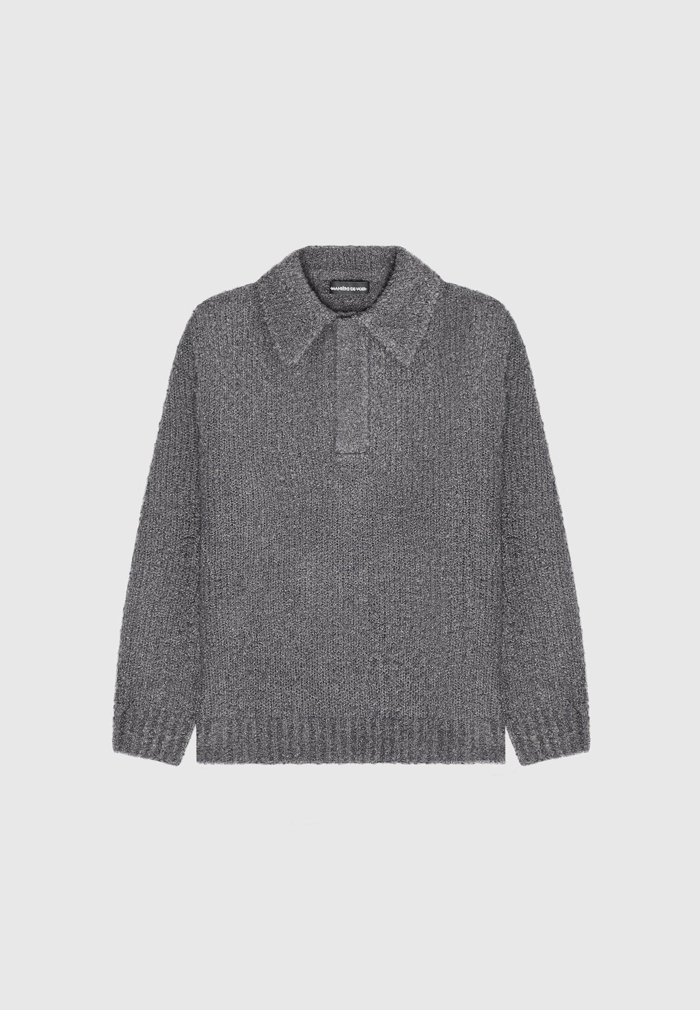 boucle-knit-polo-jumper-grey