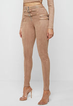 buckle-detail-vegan-suede-leggings-beige