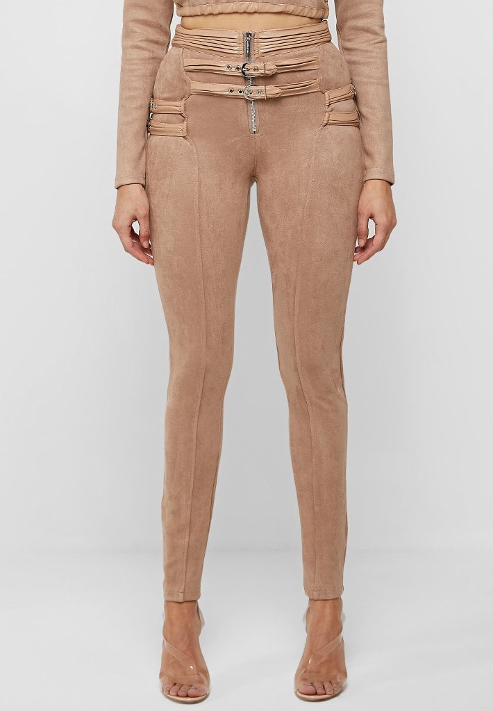 buckle-detail-vegan-suede-leggings-beige 