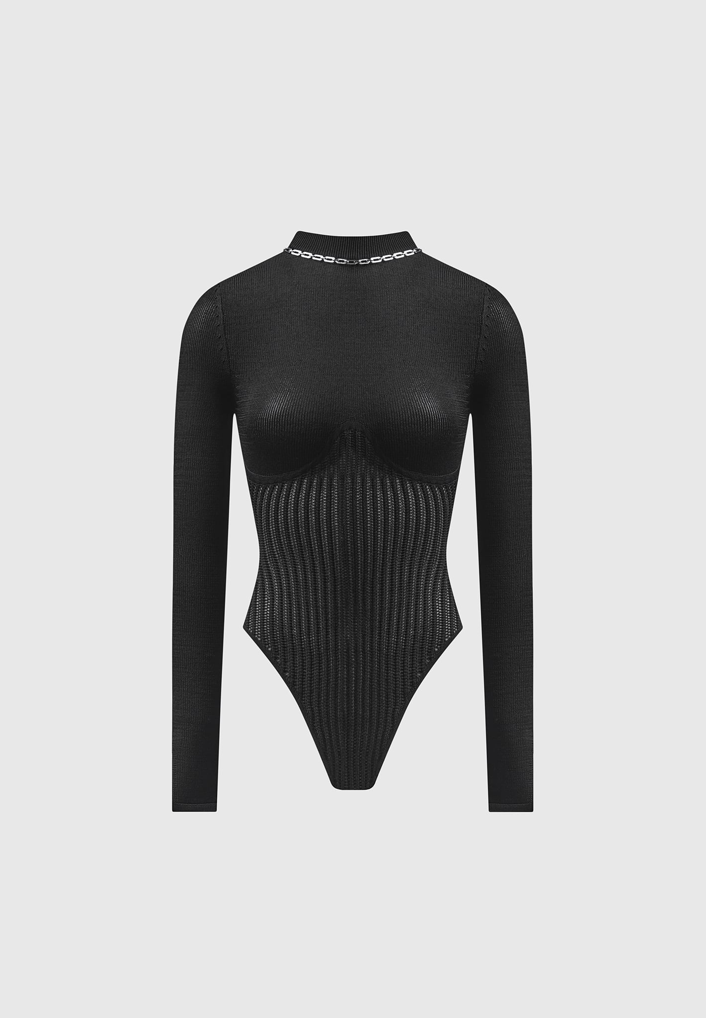 contour-knit-bodysuit-with-chain-black