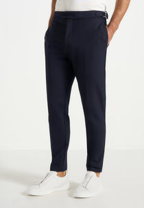 Aiden - Slim Fit Stretch Trousers - Navy