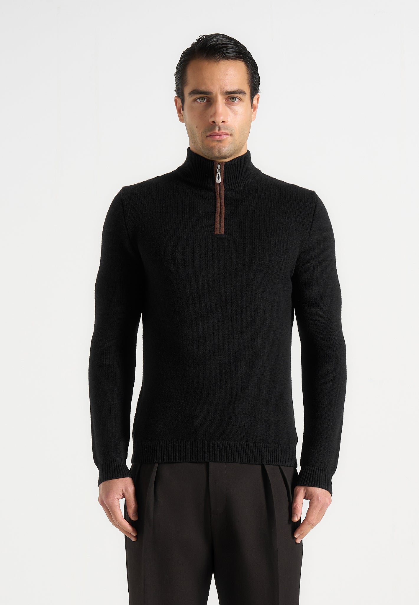 torin-quarter-zip-knit-jumper-black